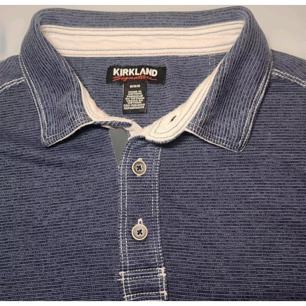 Kirkland Signature Men's Performance Polo Shirt Size‎ Medium Blue